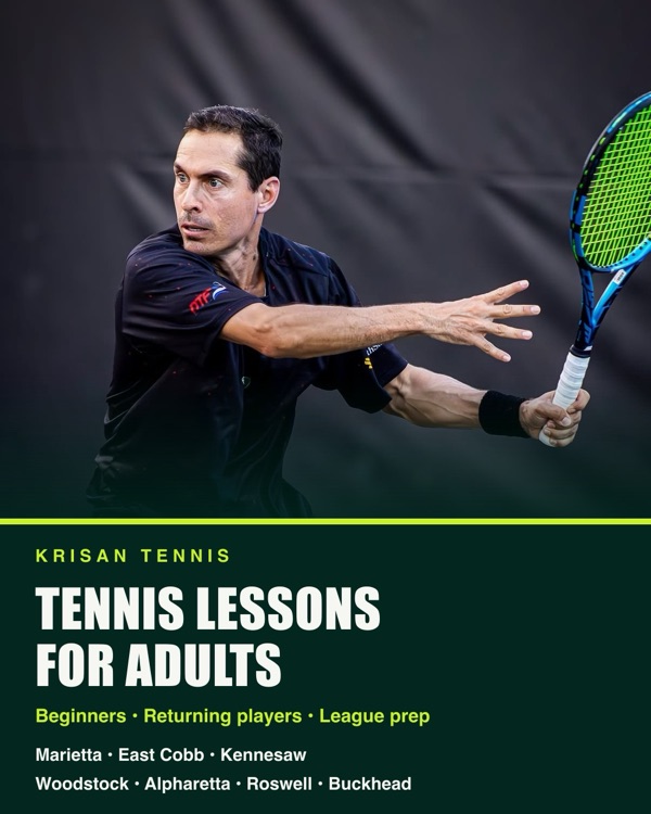 Krisan Tennis adult lessons feed creative: Tennis lessons for adults