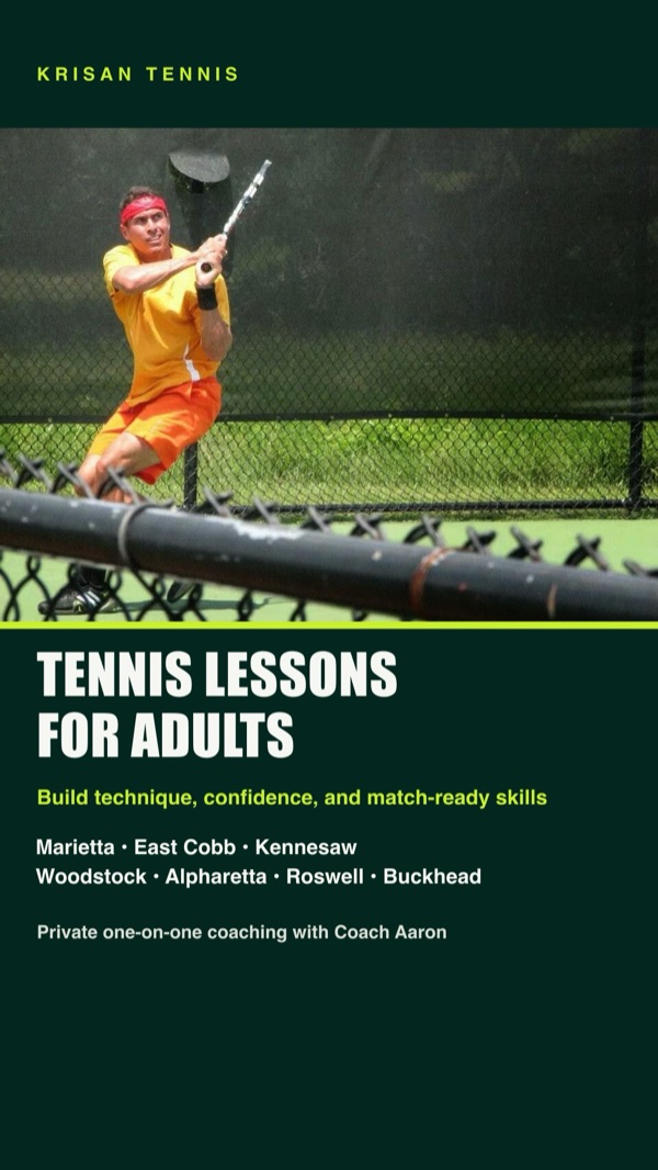 Krisan Tennis adult lessons story creative: Tennis lessons for adults