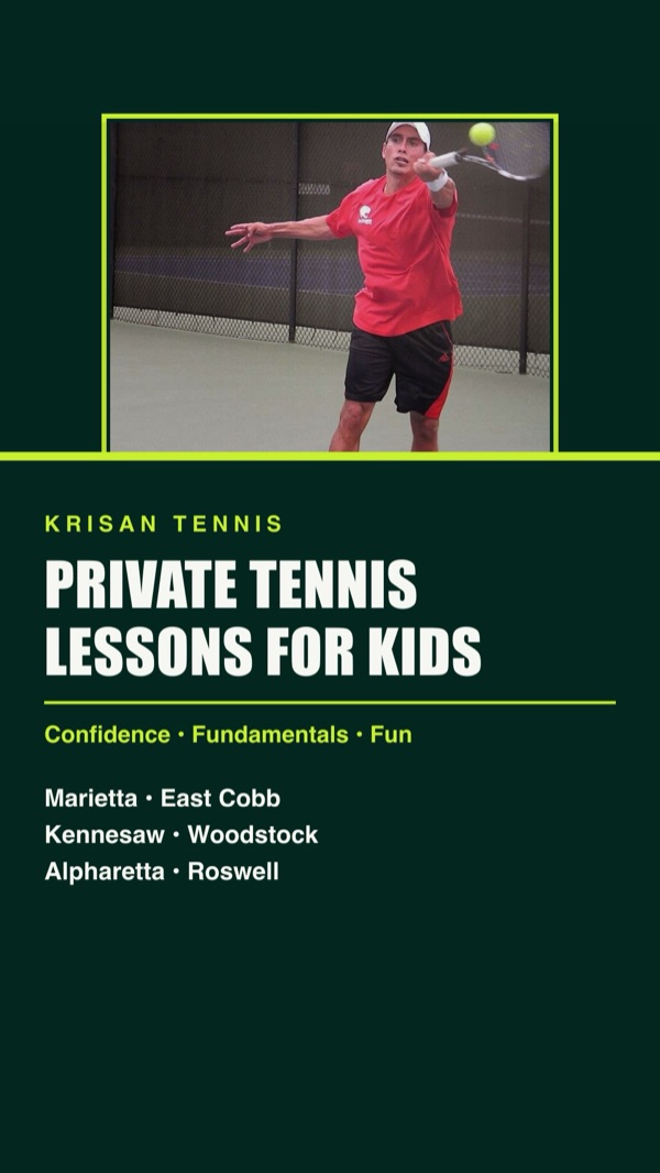 Krisan Tennis kids’ lessons story creative: Private tennis lessons for kids