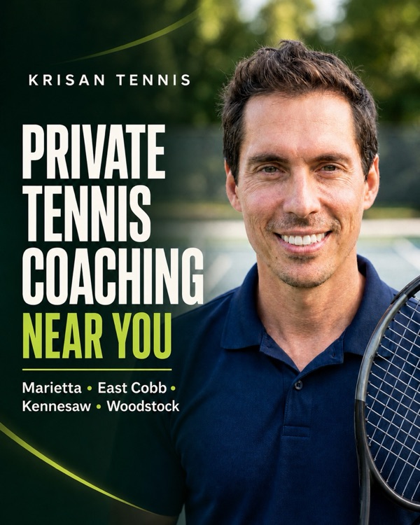 Krisan Tennis local coaching feed creative: Private tennis coaching near you