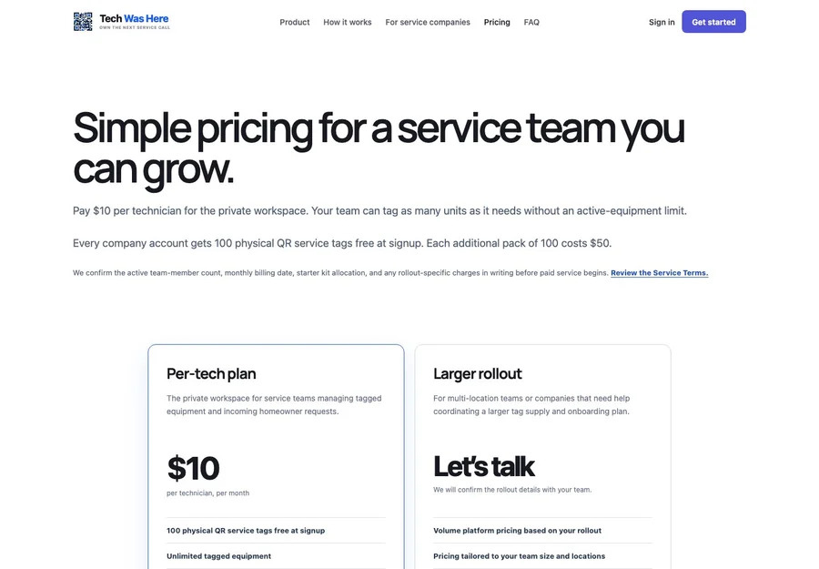 The service-company offer